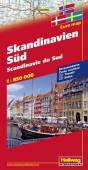 Hallwag Straßenkarte: Skandinavien Süd - 1:850.000 