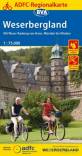 Weserbergland - ADFC Regionalkarte mit Weser-Radweg von Hann. Münden bis Minden - 1:75.000