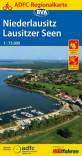 Niederlausitz / Lausitzer Seen Fahrradkarte 1:75.000 mit Niederlausitzer Bergbautour und Fürst-Pückler-Radweg