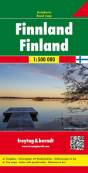 Freytag & Berndt Autokarte Finnland Suomi. Finland; Finlande. Finlandia - Citypläne, Ortsregister mit Postleitzahlen, Entfernungen in km. 1 : 500.000
