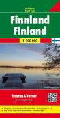 Freytag & Berndt Autokarte Finnland Suomi. Finland; Finlande. Finlandia - Citypläne, Ortsregister mit Postleitzahlen, Entfernungen in km. 1 : 500.000
