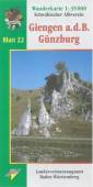 Wanderkarte Baden-Württemberg: Giengen a.d.B. - Günzburg  1 : 35.000 