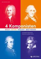 4 Komponisten, Heft inkl. 2 CD's: Bach, Haydn, Beethoven, Mozart 