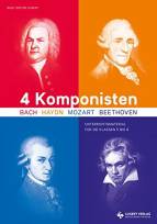 4 Komponisten, Heft inkl. 2 CD's: Bach, Haydn, Beethoven, Mozart - 