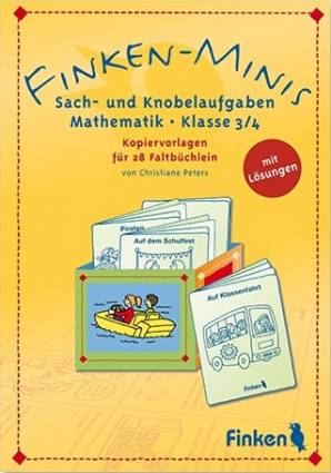Finken-Minis Sach- und Knobelaufgaben Mathe 3/4 Kopiervorlagen für Mini-Bücher zum Selbermachen