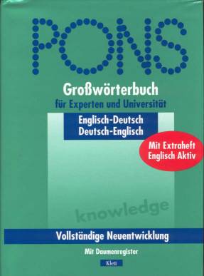 PONS Großwörterbuch Englisch für Experten und Universität. Mit Daumenregister <br>Englisch - Deutsch / Deutsch - Englisch