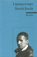 Bertolt Brecht Literaturwissen für Schule und Studium