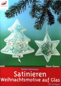 Satinieren Weihnachtsmotive auf Glas Mit Vorlagen