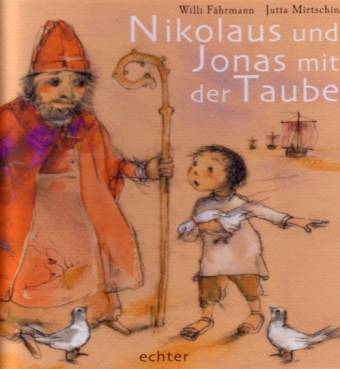 Nikolaus und Jonas mit der Taube