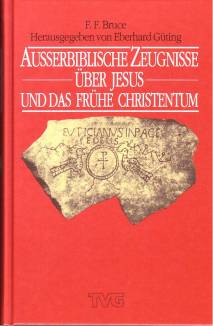Außerbiblische Zeugnisse über Jesus und das frühe Christentum  3., überarbeitete Auflage 1993 / 1. Aufl. 1991

Aus dem Englischen von Johannes Geitz, Eberhard Güting, Johannes Volkert

Titel der englischen Originalausgabe:
Jesus and Christian Origins outside the New Testament
1974 by Hodder and Stoughton, London