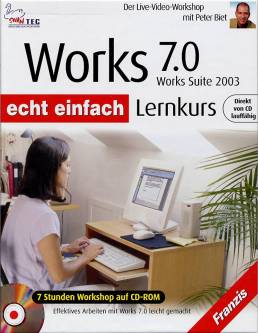 Works 7.0 Works Suite 2003 <br> Lernkurs Der Live-Video-Workshop mit Peter Biet
7 Stunden Workshop auf DC-ROM
Effektives Arbeiten mit Works 7.0 leicht gemacht

Direkt von CD lauffähig