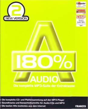 Audio 180 % 2 New Version, CD-ROM für Windows 98 SE/ME/XP SP1 und SP2 Die komplette MP3-Suite der Extraklasse Das Internet-Radio mit 'Aufnahmeknopf'!