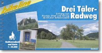 Drei Täler Radweg Entlang von Neckar, Glatt und Kinzig durch den Schwarzwald (204 km) Maßstab 1:50.000
