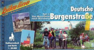 Deutsche Burgenstraße Teil 1: Von Mannheim nach Nürnberg (360 km) Radtourenbuch und Karte 
Maßstab 1:50.000