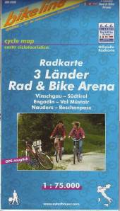 Radkarte: 3 Länder Rad & Bike Arena Vinschgau - Südtirol / Engadin - Val Müstair / Nauders - Reschenpass Maßstab 1:75.000
GPS-tauglich
cycle-map / carta ciclotouristica