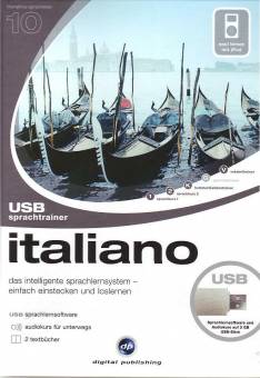 USB Sprachtrainer: italiano das intelligente sprachlernsystem - einfach einstecken und loslernen USB sprachlernsoftware
audiokurs für unterwegs
2 textbücher