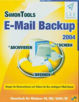 SimonTools E-Mail Backup 2004 Beugen Sie Datenverlusten vor! Sichern Sie Ihre wichtigen E-Mail-Daten! Simon Tools für Windows 98/ME/2000/XP
sichern - archivieren - brennen