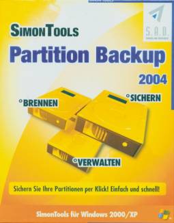 SimonTools Partition Backup 2004 Sichern SIe ihre Partitionen per Klick! Einfach und schnell! Simon Tools für Windows 98/ME/2000/XP
sichern - brennen - verwalten