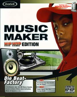 MAGIX music maker HipHop Edition Die Beat-Factory 4 Synthesizer, über 400 MB Stereo-Sounds, Sound- & Video-Effekte, Vocal-Aufnahme, Mixer, 32 Spuren u. v. m.
TOP!
Brandneue Hip Hop Sounds für alle Styles
NEU!
Remix Agent, Beat Box, Analog Synth
