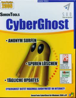 SimonTools CyberGhost 2006 Cybergost bietet maximale Anonymität im Internet! anonym surfen - Spuren löschen - tägliche Updates