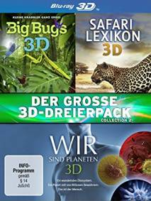 Der große 3D-Dreierpack - Collection 2 - - Big Bugs 3D / Wir sind Planeten 3D / Safari Lexikon 3D