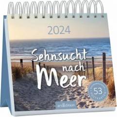 Sehnsucht nach Meer 2024  Wochenkalender mit 53 Postkarten