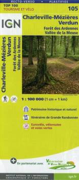 IGN Top 100 CHARLEVILLE-MÉZIÈRES VERDUN 105 - Maßstab 1 : 100000 Forêt des Ardennes - Vallée de la Meuse. Patrimoine historique et naturel, Courbes de niveau, Itinéraires de randonée, Compatible avec le système GPS 4. Aufl.

Vertrieb in Deutschland über: https://www.geocenter.de