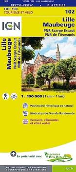 IGN Karte TOP 100, Tourisme et vélo 1:100000, SK 102: Lille - Maubeuge - PNR Scarpe Esvaut - PNR de l´Avesnois 1:100000 Patrimoine historique et naturel. Itinéraires de Grande Randonnée. Eurovélo, véloroutes et voies vertes 4. Aufl.
Vertrieb in Deutschland über: https://www.geocenter.de