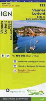 IGN Top 100 SK 123 Vannes - Lorient. Belle-île. Golfe du Morbihan Patrimoine historique et naturel. Itinéraires de Grande Randonnée. Eurovélo, véloroutes et voies vertes 4. Aufl.

Vertrieb in Deutschland über: https://www.geocenter.de