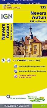 IGN Top 100 SK 135: Nevers - Autun - PNR du Morvan Patrimoine historique et naturel. Itinéraires de Grande Randonnée. Eurovélo, véloroutes et voies vertes 4. Aufl.
Vertrieb in Deutschland über: https://www.geocenter.de