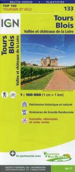 IGN Cartes Top 100 - SK 133: Tours - Blois - Vallée et châteaux de la Loire 1:100.000  Patrimoine historique et naturel. Itinéraires de Grande Randonnée. Eurovélo, véloroutes et voies vertes Vertrieb in Deutschland über: https://www.geocenter.de

4. Aufl.