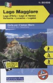 Lago Maggiore Waterproof. Lago d'Orta, Lago di Varese, Verbania, Locarno, Lugano. Carto per il tempo libero. Escursioni, Bici, Scia pinisimo. 1 : 50.000 Italien Nr. 8