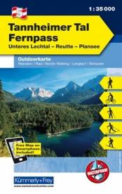 Tannheimer Tal, Fernpass Waterproof. Unteres Lechtal - Reutte - Plansee. Wandern, Rad, Nordic Walking, Langlauf, Skitouren. 1 : 35.000 Outdoor-Karten Österreich Nr.5