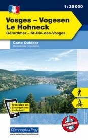 Vosges - Vogesen - Le Hohneck Gérardmer - St-Dié-des-Vosges Carte Outdoor / Randonnée / Cyclisme
Wandern / Rad
Waterproof 1 : 35.000