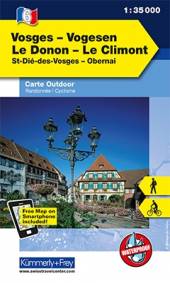 Frankreich Outdoor-Karte 06: Vogesen - Le Donon - Le Climont St.-Dié-des-Vosges - Obernai