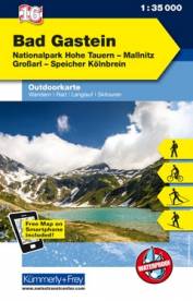 Outdoorkarte Österreich 16: Bad Gastein Nationalpark Hohe Tauern - Mallnitz - Großarl - Speicher Kölnbrein
