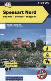 Outdoorkarte 49: Spessart Nord - Bad Orb - Steinau - Burgsinn Waterproof. Wander, Rad, Reiten. 1 : 35.000