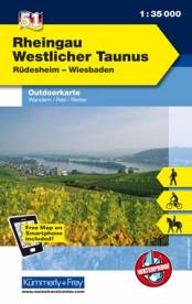 Outdoorkarte 51: Rheingau - Westlicher Taunus Rüdesheim - Wiesbaden Outdoorkarte 1:35.000
Wandern, Rad, Reiten