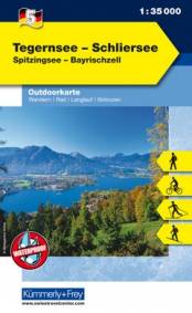Tegernsee - Schliersee Waterproof. Spitzingsee - Bayrischzell. Wandern, Rad, Langlauf, Skitouren. 1 : 35.000