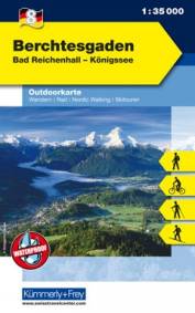 Berchtesgaden Bad Reichenhall - Königsee. Wandern, Rad, Nordic Walking, Skitouren. 1 : 35.000  Waterproof.  Outdoor-Karten Deutschland Nr. 8