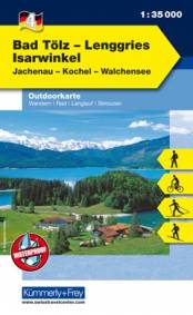 Bad Tölz - Lenggries, Isarwinkel Waterproof. Jachenau, Kochel, Walchensee. Wandern, Rad, Langlauf, Skitouren. 1 : 35.000