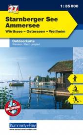 Outdoor-Karte Deutschland 27: Starnberger See / Ammersee Wörthsee - Osterseen - Weilheim