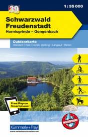Outdoorkarte 39: Schwarzwald - Freudenstadt Hornisgrinde - Gengenbach. Waterproof.  Wandern, Rad, Nordic Walking, Langlauf, Reiten. 1 : 35.000