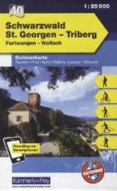 Outdoorkarte Deutschland 40: Schwarzwald - St. Georgen - Triberg Furtwangen - Wolfach