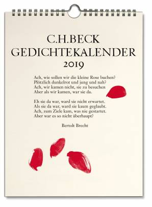 C.H. Beck Gedichtekalender 2019 (35. Jahrgang)   Herausgegeben von Dirk von Petersdorff. Mit farbigen Pinsel-Vignetten von Chris Campe.