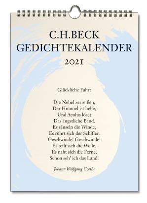 C.H. Beck Gedichtekalender 2021   Kleiner Bruder (37. Jahrgang)  Mit farbigen Pinsel-Vignetten von Chris Campe, All Things Letters.