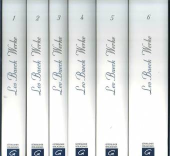Leo Baeck Werke - Sonderausgabe  Leo Baeck Werke - Sonderausgabe

Herausgegeben von Albert H. Friedlander, Bertold Klappert, Werner Licharz, Michael A. Meyer
1. Auflage 2006 
2865 S. in 6 Bänden Kt. im Schuber 
Format: 15,0 cm x 22,5 cm