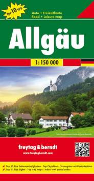 Allgäu, Auto + Freizeitkarte 1:150.000 Top 10 Tips