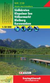 Wander-, Rad- und Freizeitkarte WK 238: Südkärnten, Klopeiner See, Völkermarkt, Bleiburg, Karawanken - Maßstab 1:50.000