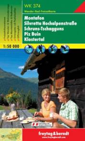 WK 374 Montafon – Silvretta – Schruns Tschagguns – Piz Buin – Klostertal, Wanderkarte 1:50.000